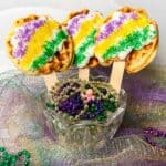 King cake waffle pops.