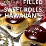 Chocolate-filled Valentine King's Hawaiian Rolls.