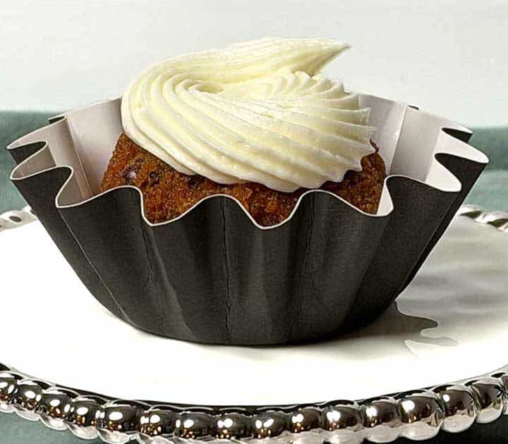 Mini Carrot Bundt Cakes with cream cheese frosting.