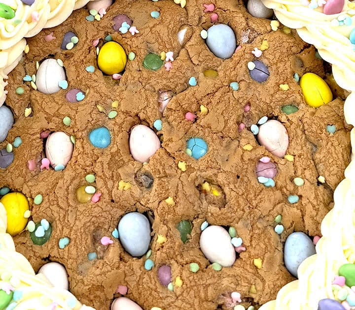 Easy Easter Chocolate Chip Cookie Cake