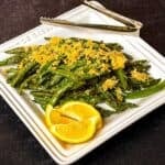 Garlic Roasted Parmesan Green Beahs.