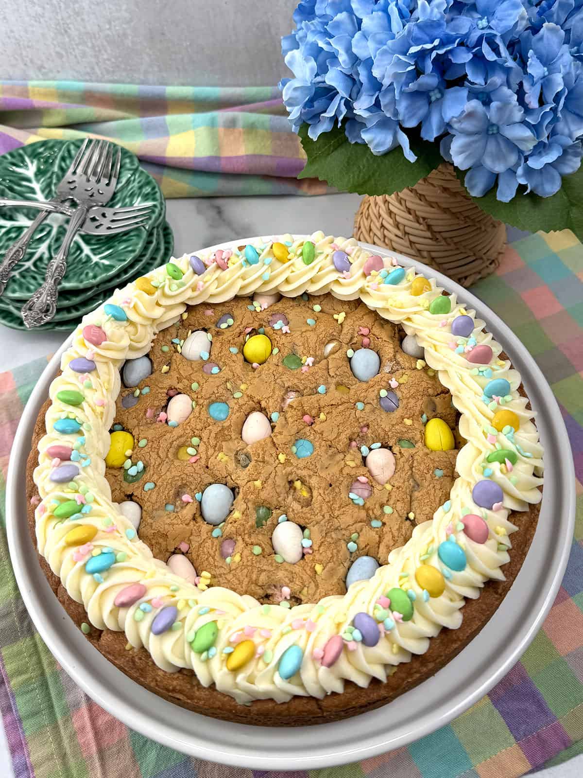 Easy Easter Chocolate Chip Cookie Cake