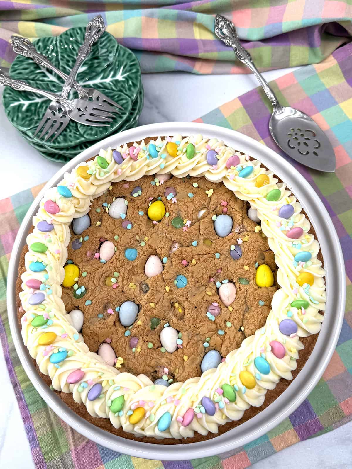 Easy Easter Chocolate Chip Cookie Cake