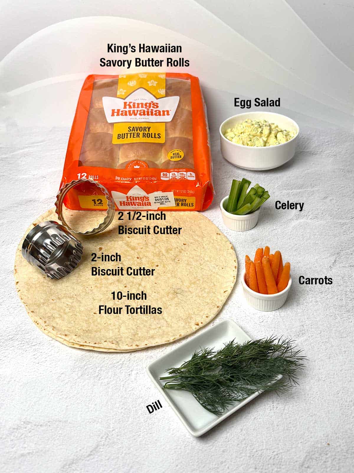 Ingredients for Easter Egg Salad Baskets.