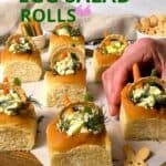 Easter basket egg salad rolls.
