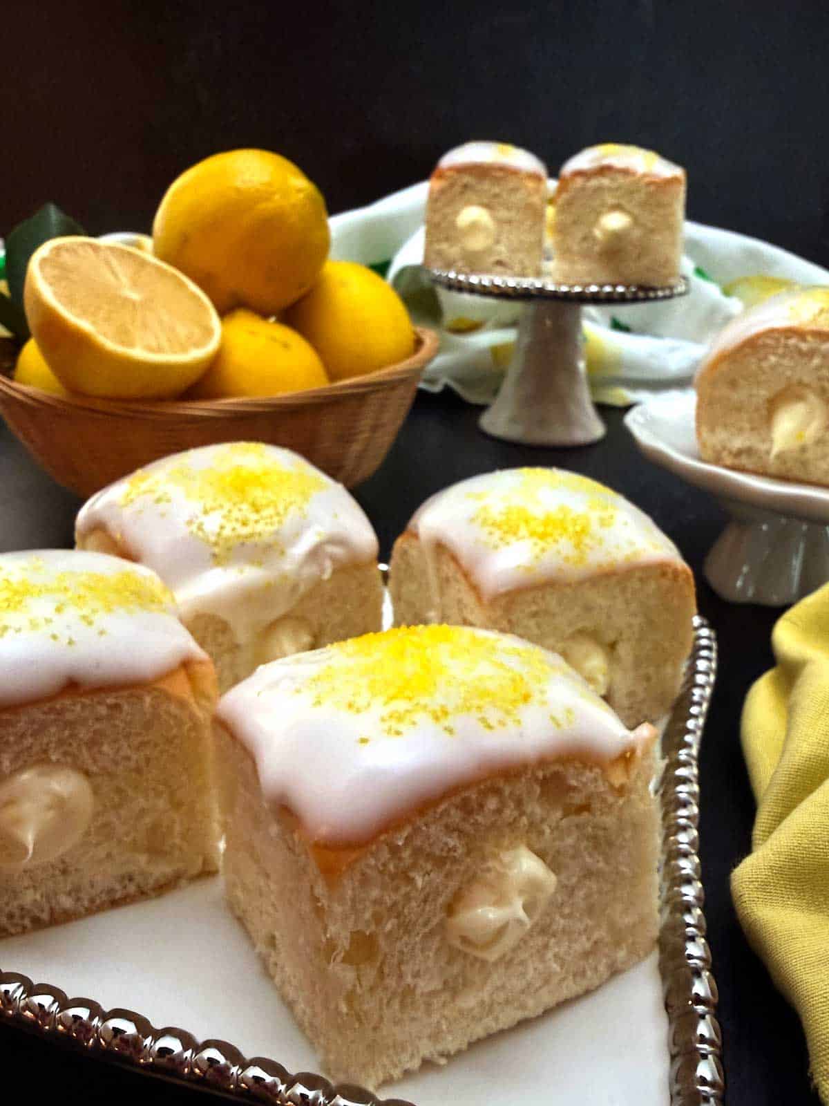 Lemon-Curd-Filled Hawaiian Rolls.
