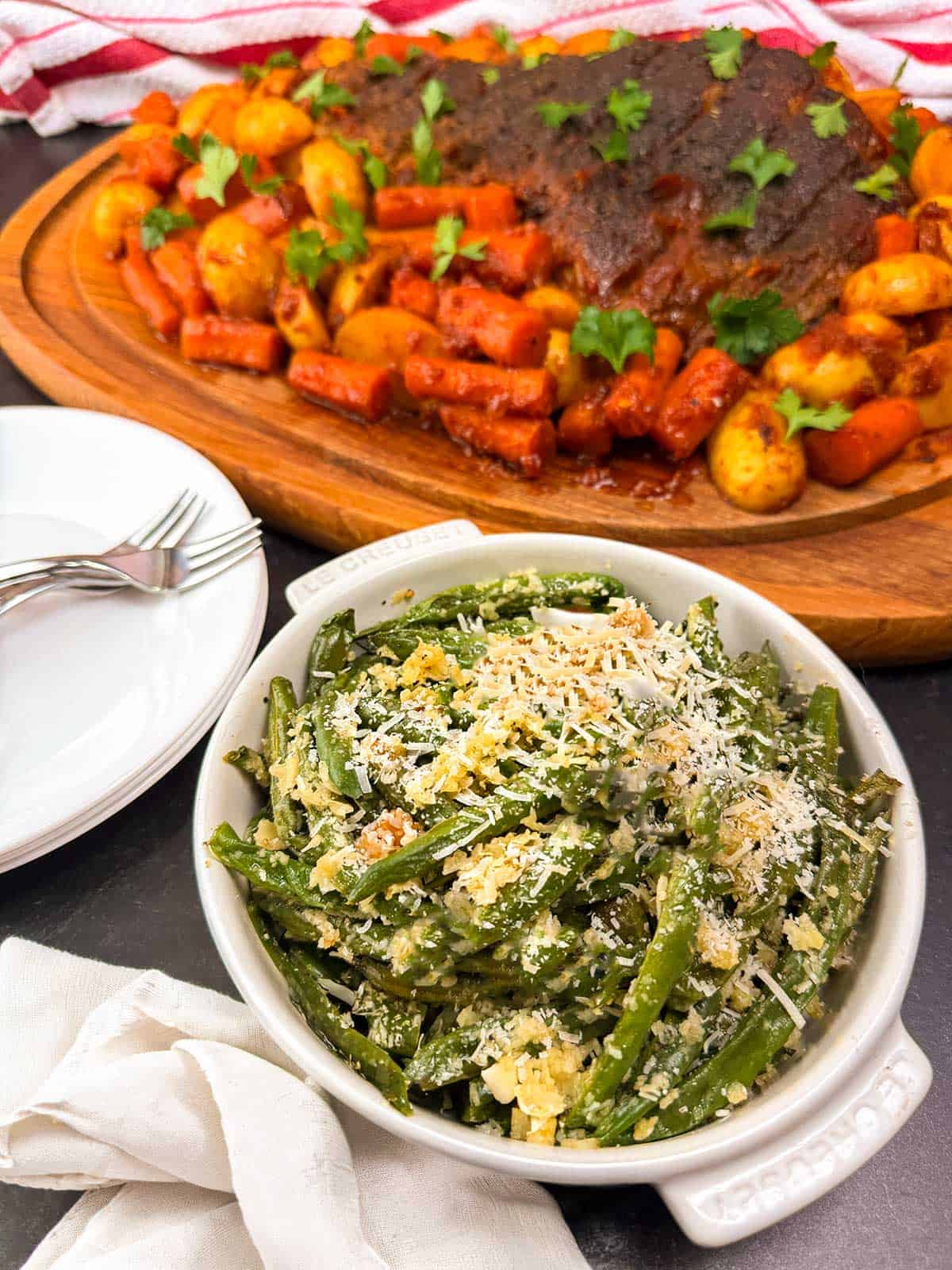 Garlic Parmesan Roasted Green Beans.