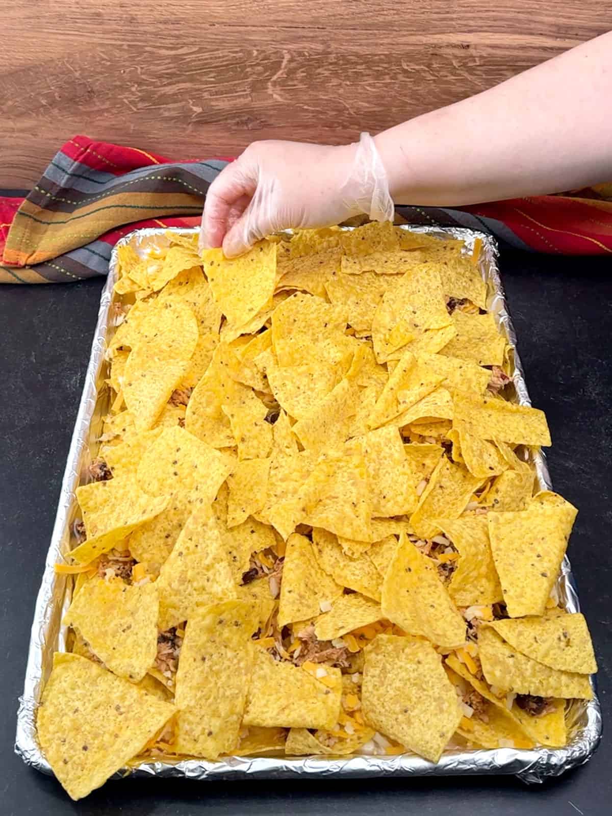 second layer of tortilla chips