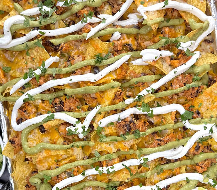 Ultimate Spicy Chicken & Black Bean Nachos