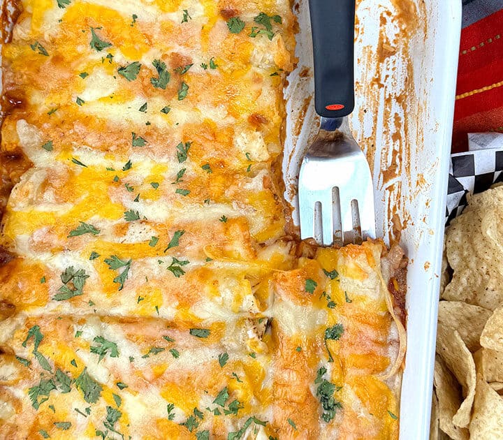 Easy Taquito Casserole with Beans & Rice