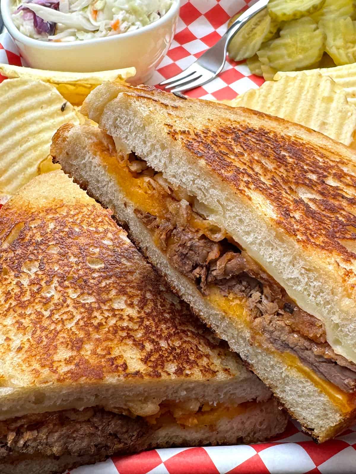 Ultimate BBQ Brisket Melt Sandwich