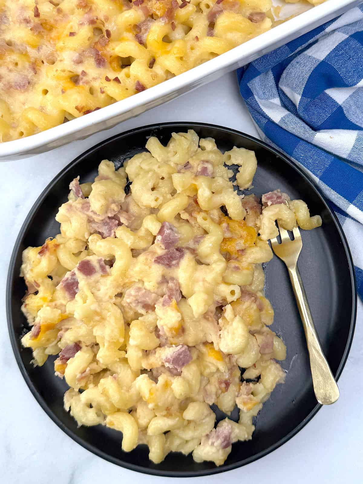 Ultimate Baked Macaroni and Cheese with Ham