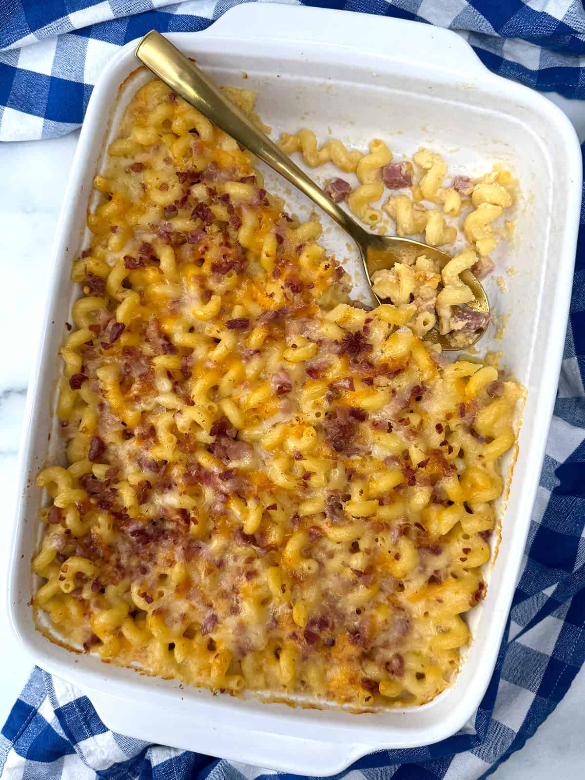 Ultimate Baked Macaroni and Cheese with Ham