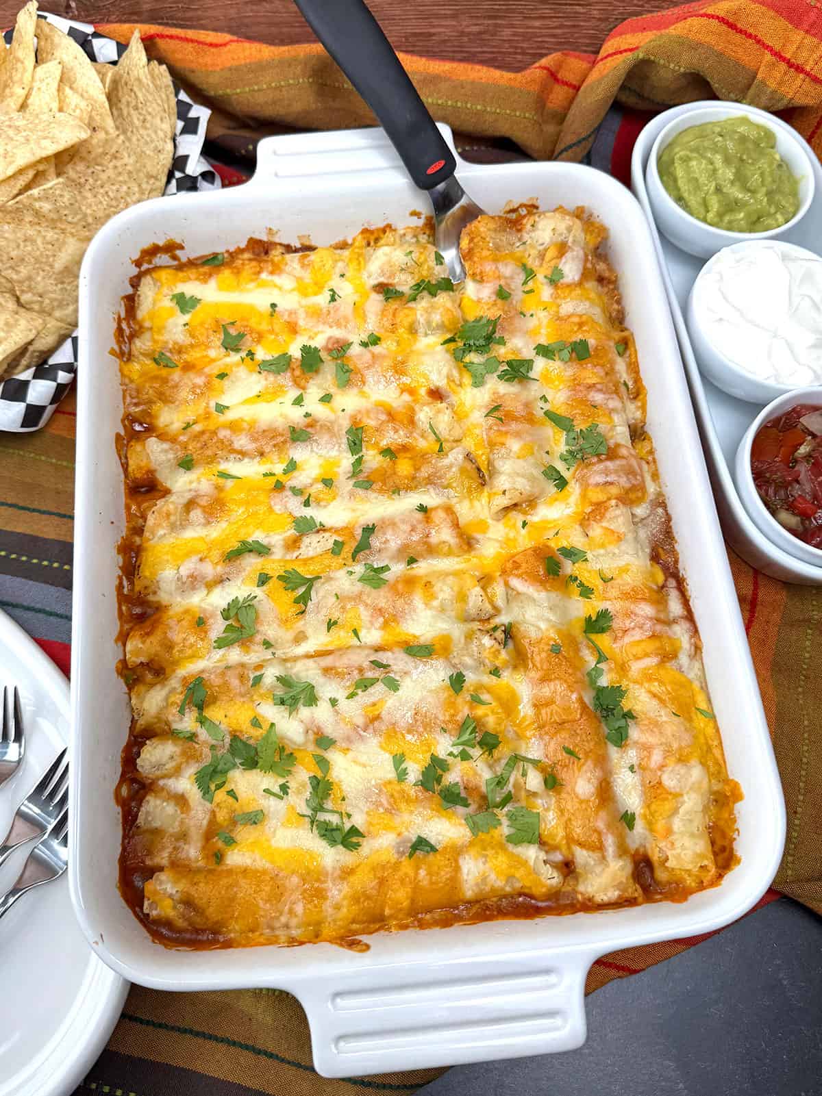 Easy Taquito Casserole with Beans & Rice