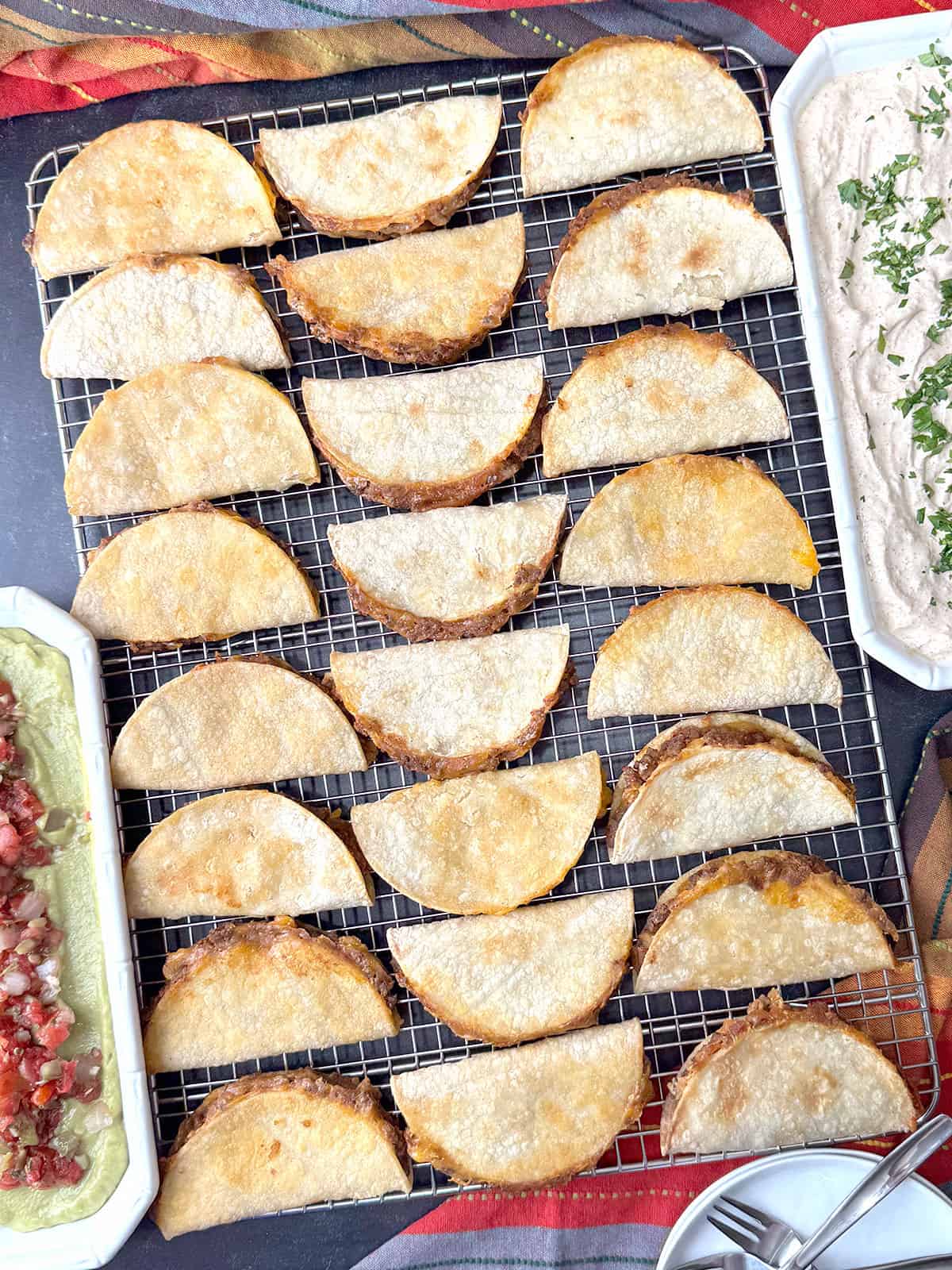 Mini Oven-Baked Crispy Beef & Bean Tacos