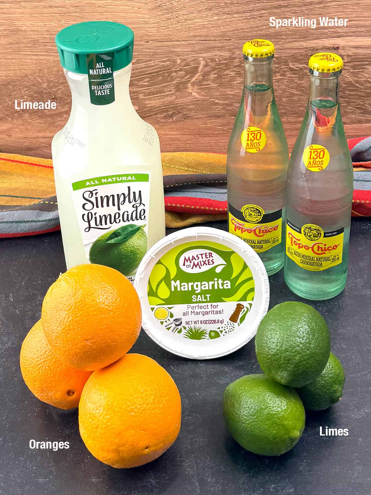 Ingredients for Non-Alcoholic Margarita Mocktails