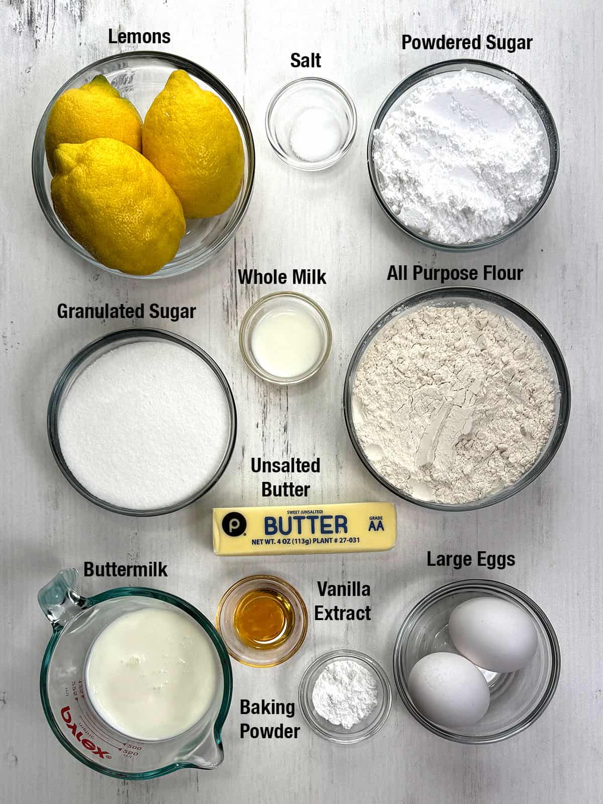 Ingredients for Better Than Starbucks Lemon Loaf