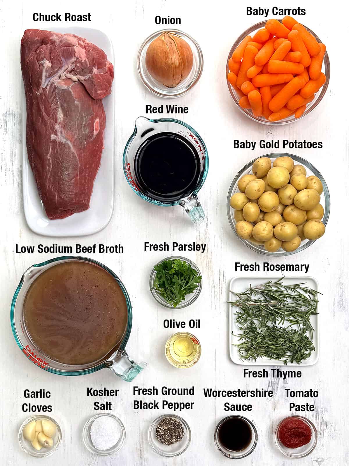 Ingredients for Easy Classic One-Pot Pot Roast
