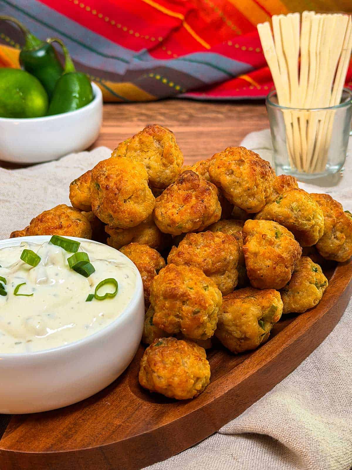 Jalapeno popper sausage balls.