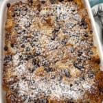 Easy Chocolate Pecan Croissant Casserole