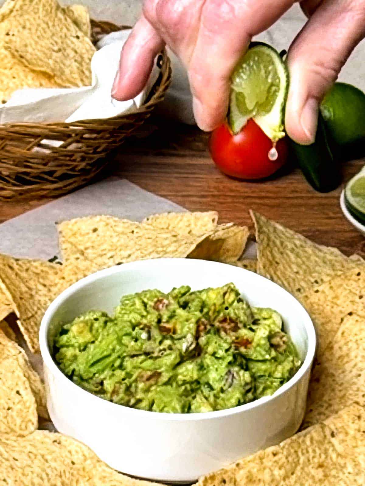 Adding a squeeze of fresh. lime juice.