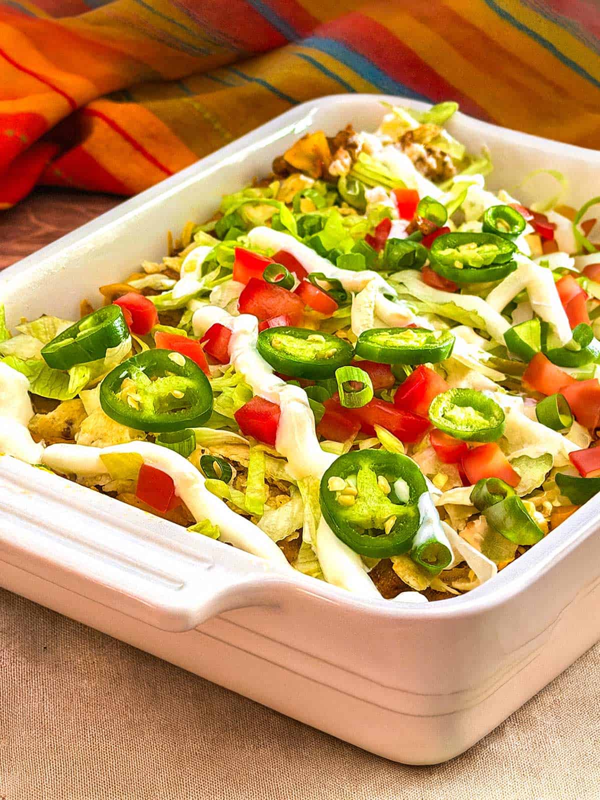 Taco noodle casserole.