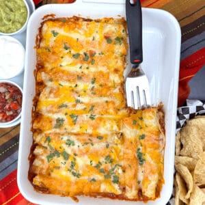 Easy Taquito Casserole with Beans & Rice