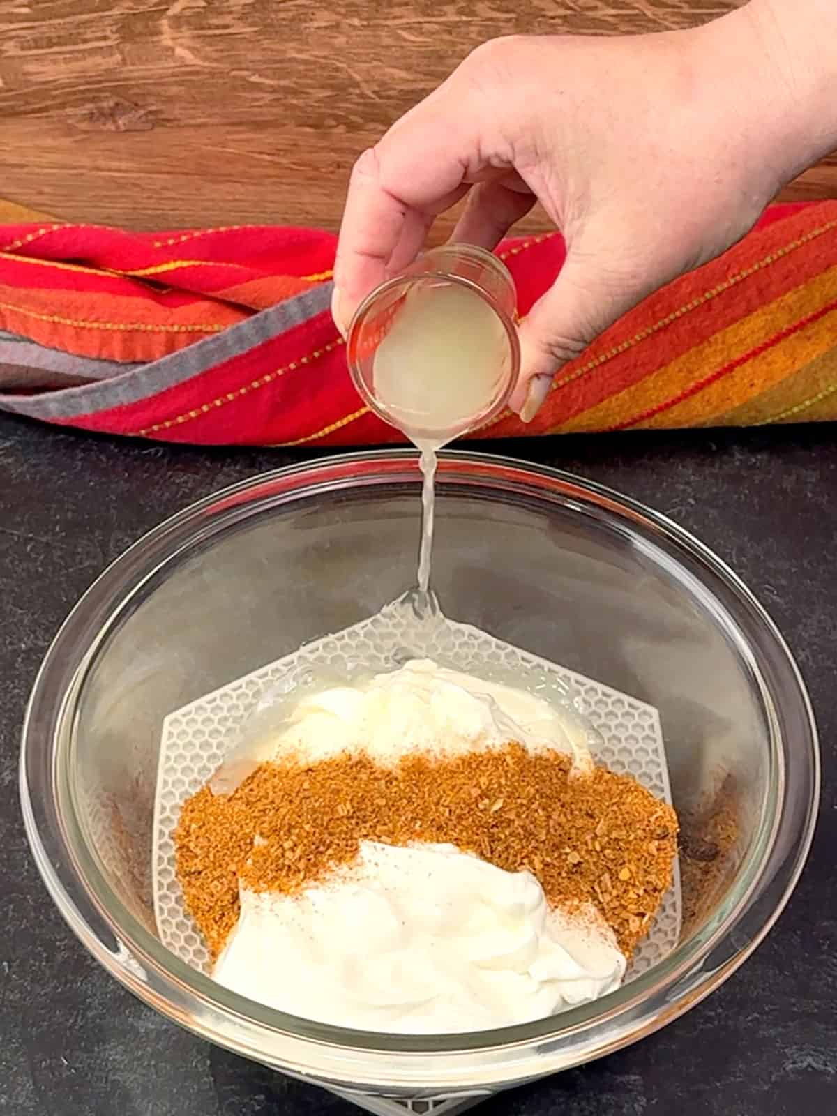 sauce ingredients in a bowl