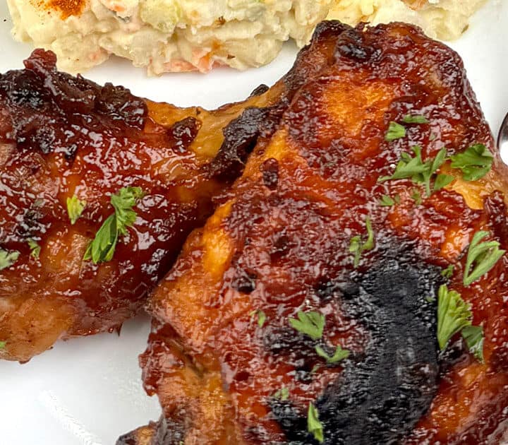 Oven Baked BBQ Chicken Legs & Thighs