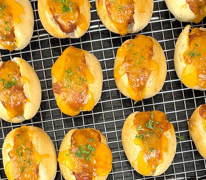 Mini Chili Cheese Dog Sliders