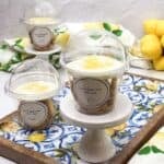 Lemon Sables in dome cups with dip.