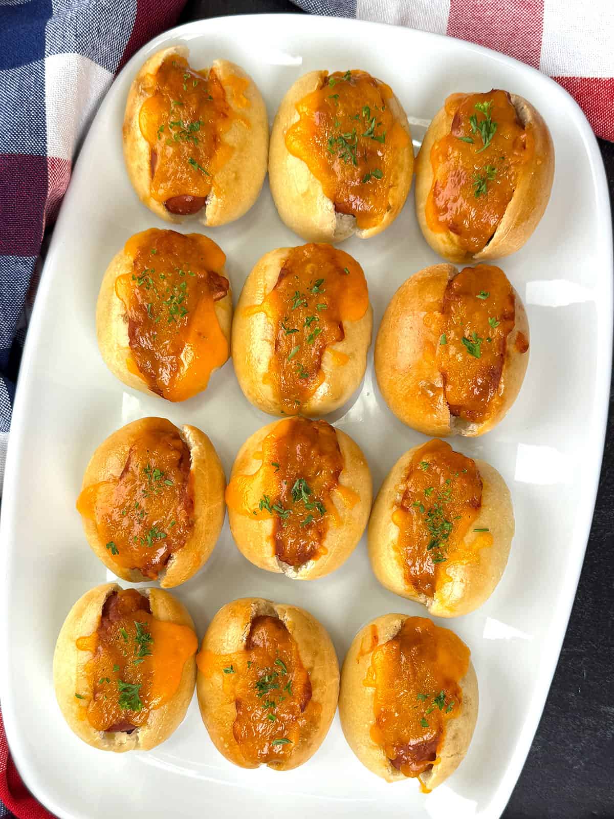 Mini Chili Cheese Dog Sliders