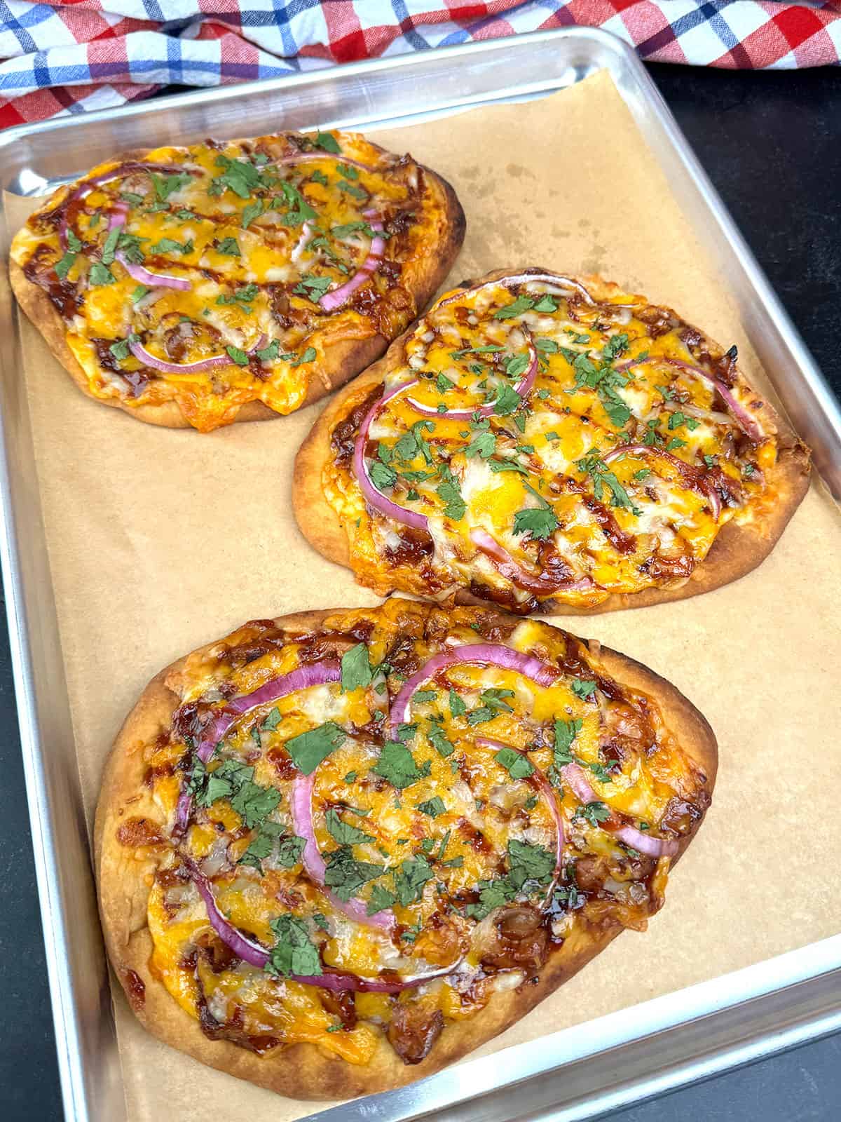 Easy Barbecue Chicken Flatbread Pizzas
