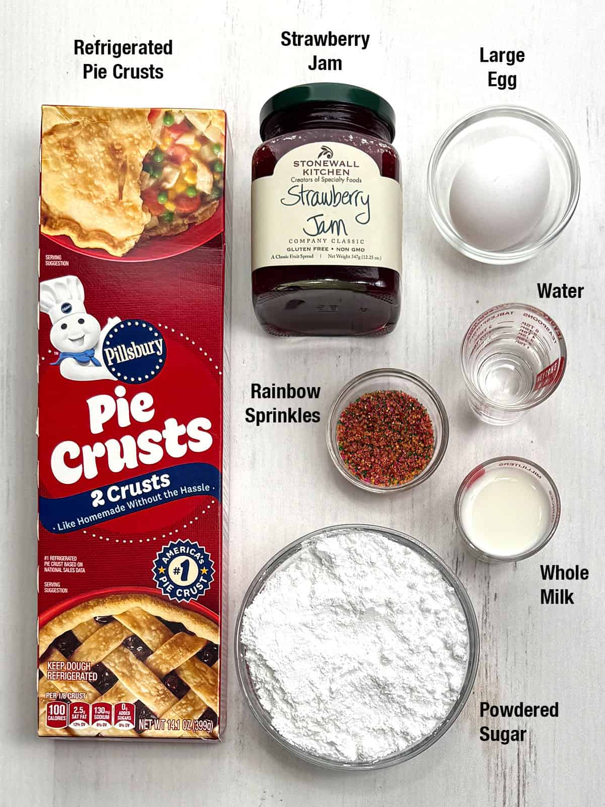 ingredients for Ultimate Easy Giant Strawberry Frosted Pop Tart