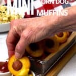 Easy mini corn dog muffins.