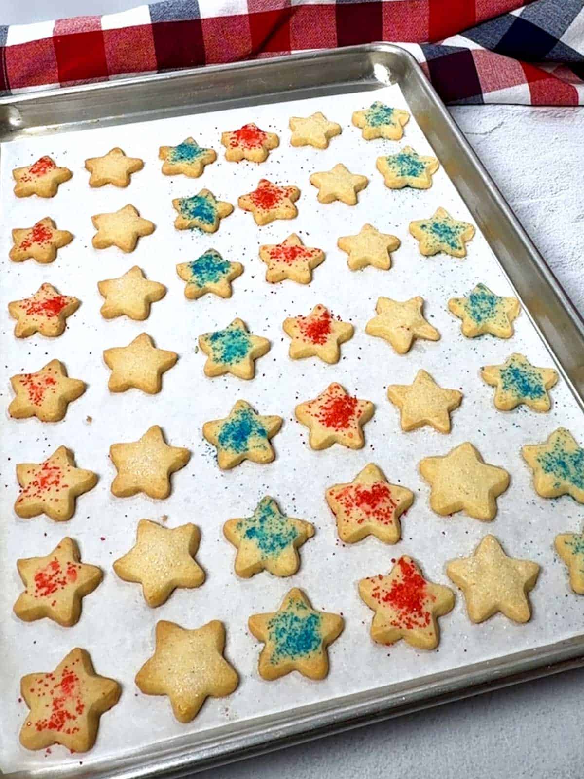 Cookies out of the oven.