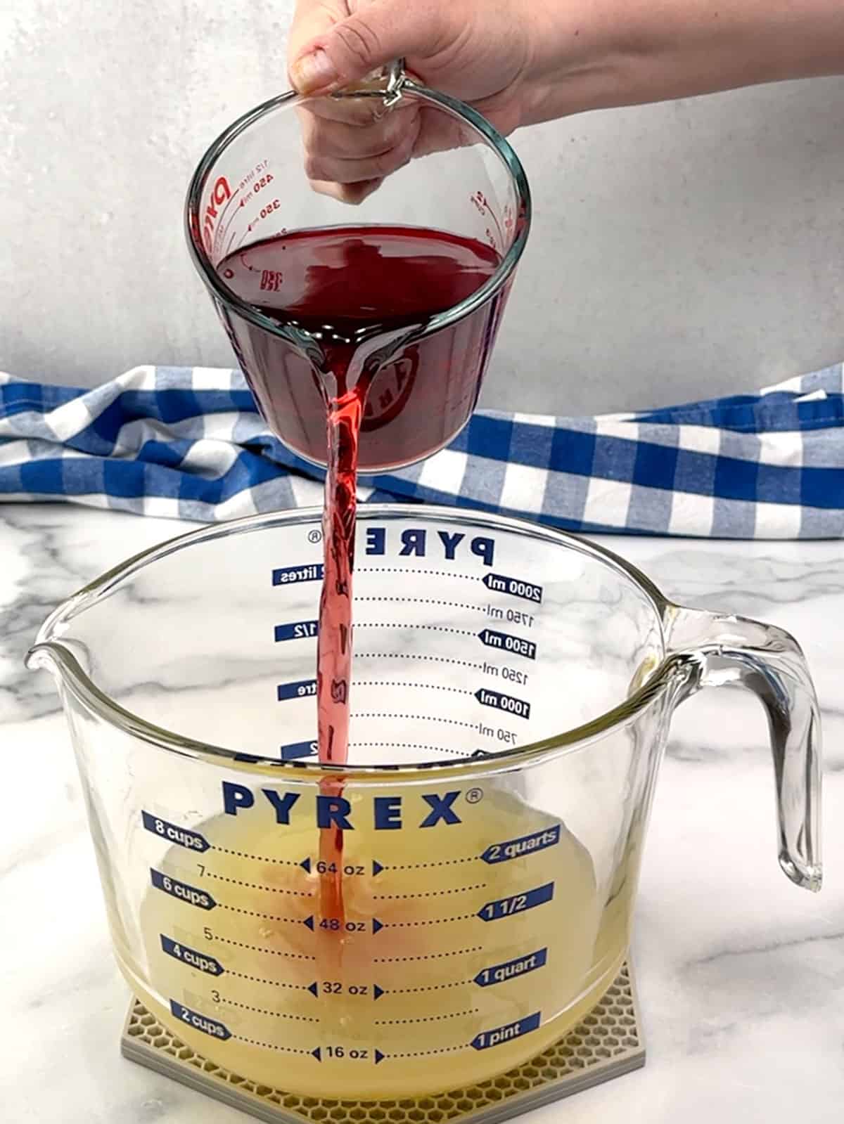 adding cranberry juice