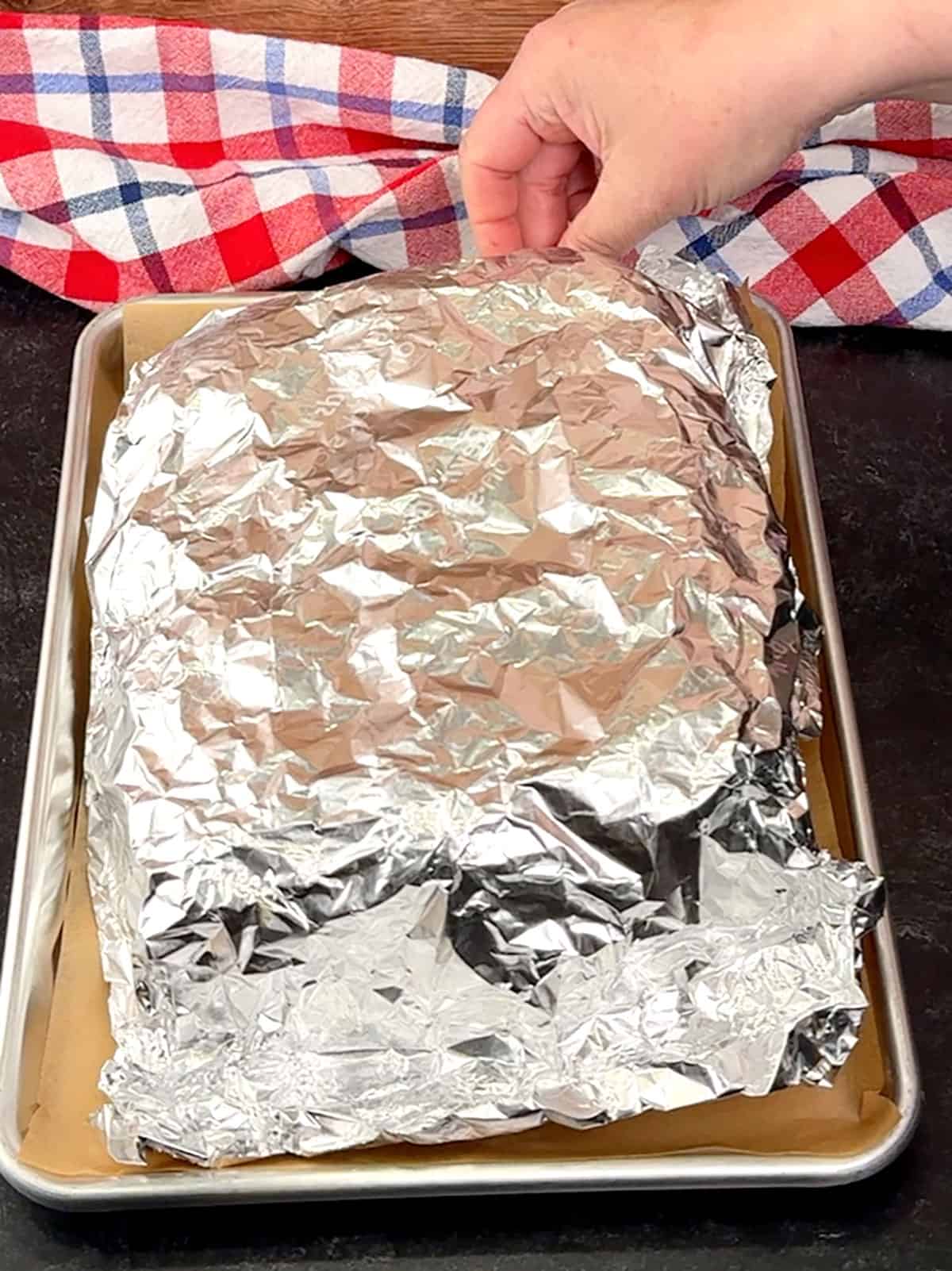 covering sliders with foil before baking
