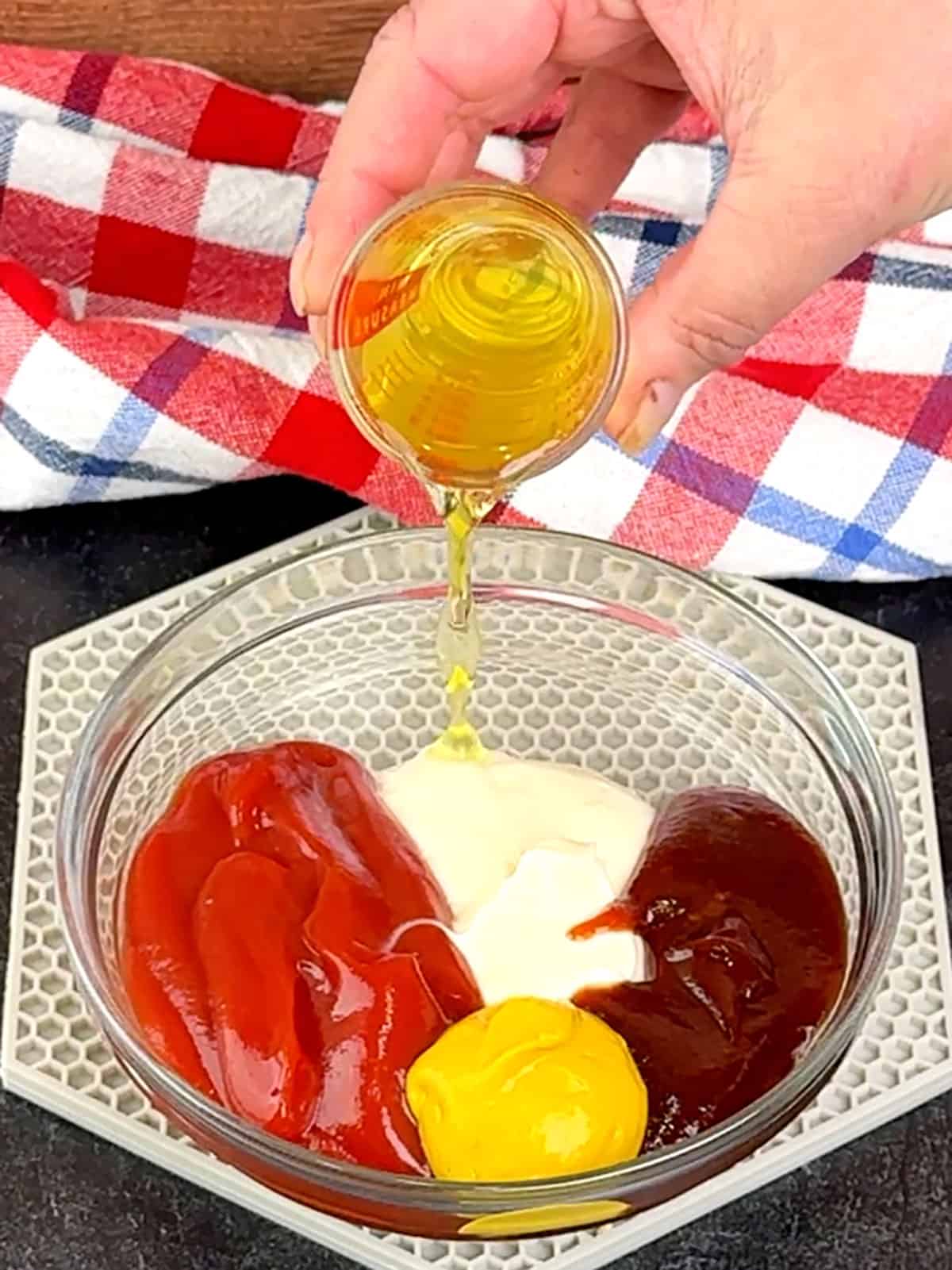 sauce ingredients in a bowl