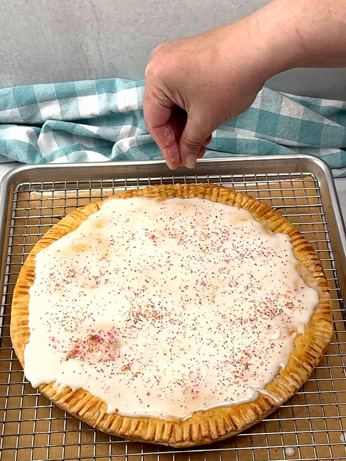topping with rainbow sprinkles