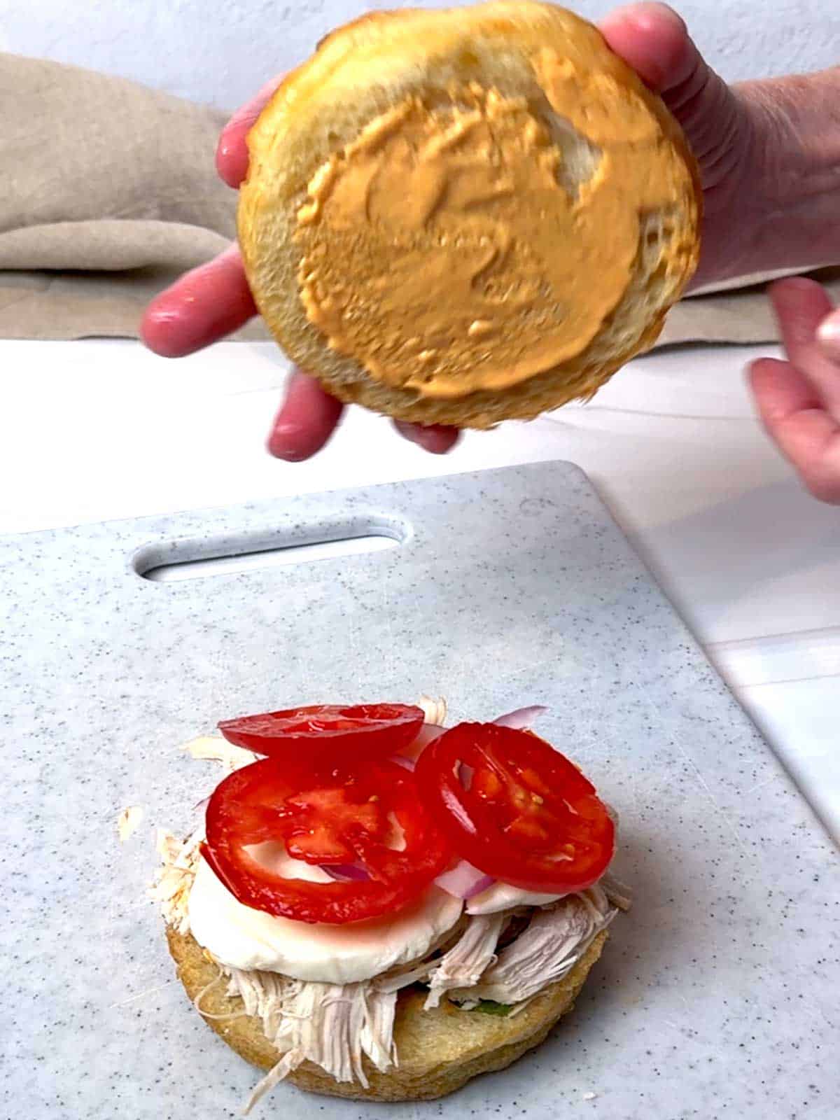 Assembled sandwich.