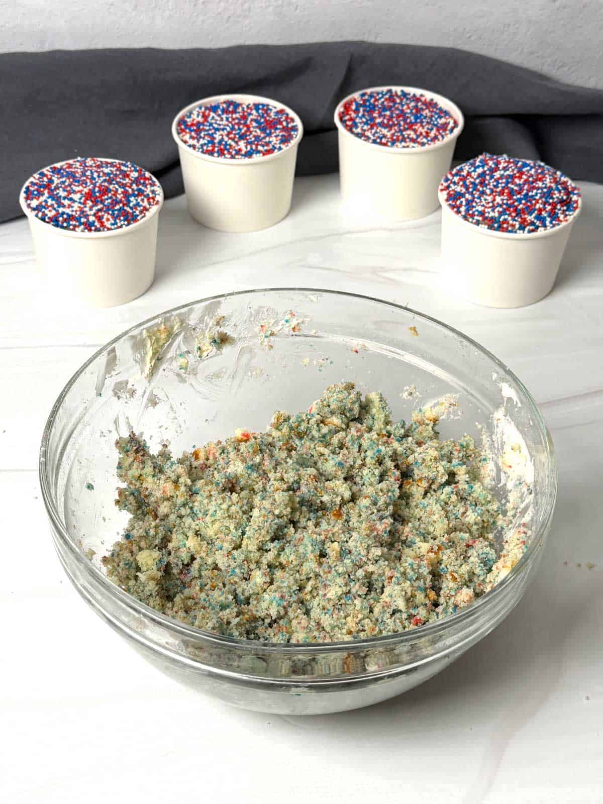 Cake pops batter when nonpareils were added.