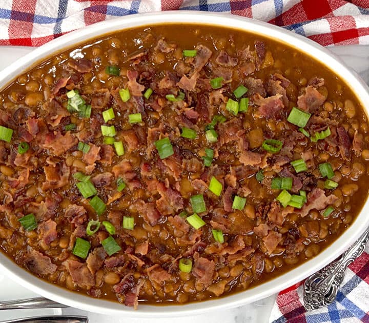 Easy Homemade Crockpot Baked Beans with Bacon
