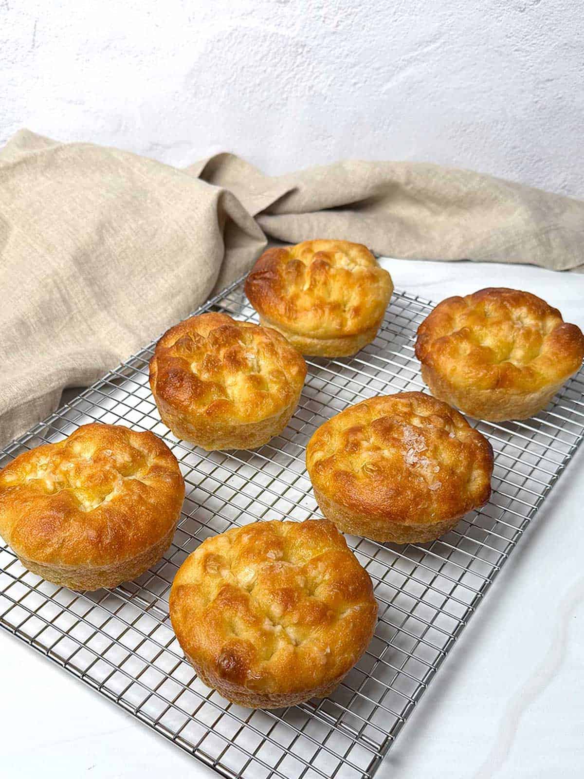 No-knead focaccia buns.