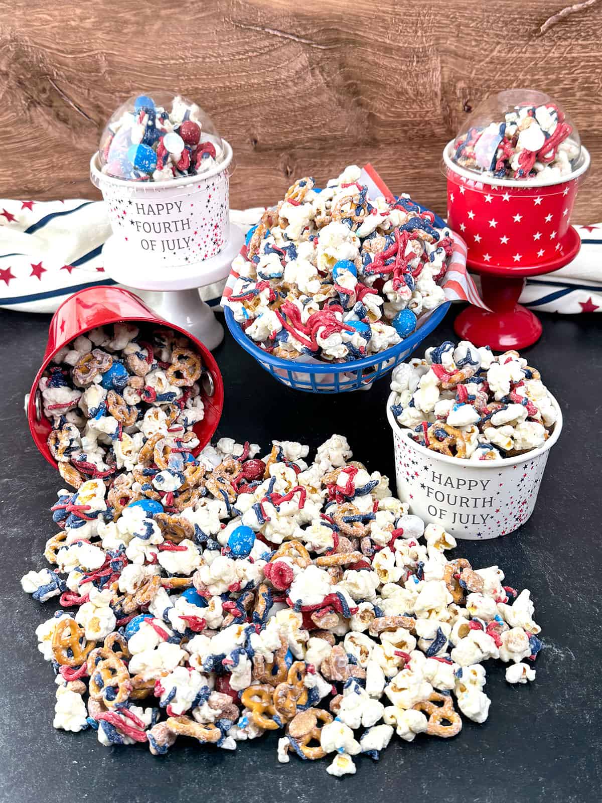 Red, White, and blue Snack Mix