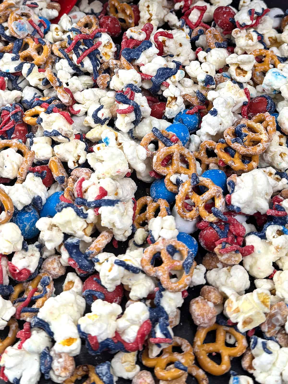 Red, White, and blue Snack Mix