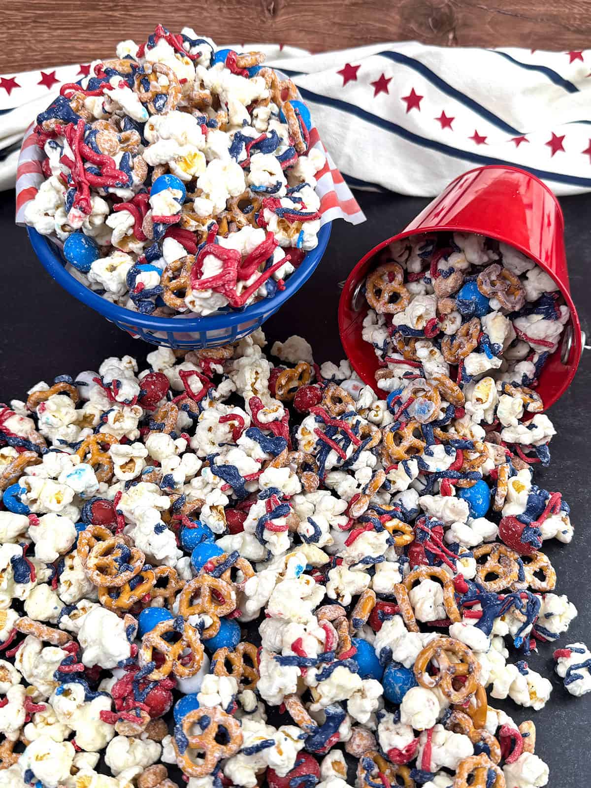 Red, White, and blue Snack Mix