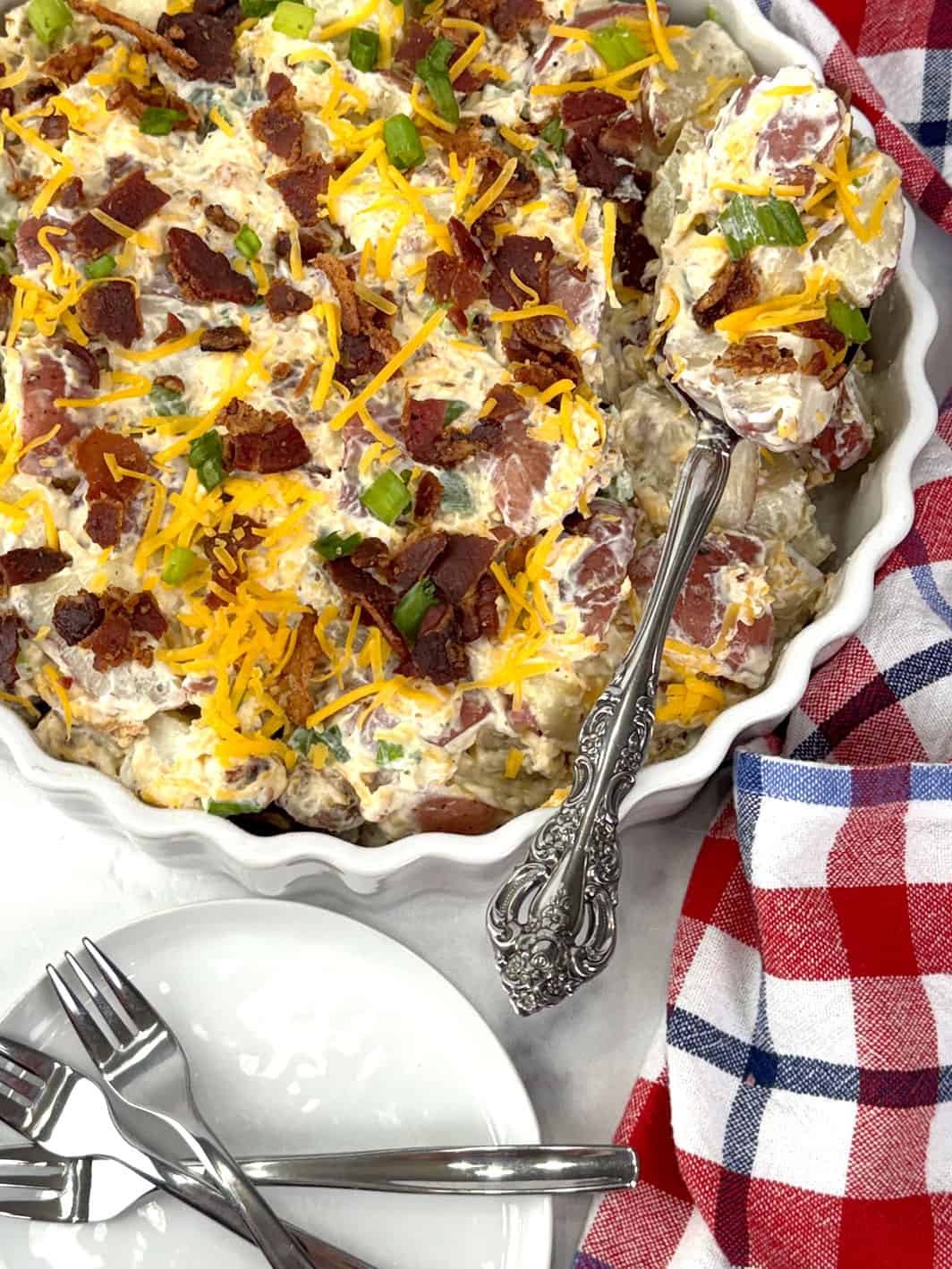 Easy Make Ahead Bacon Ranch Potato Salad