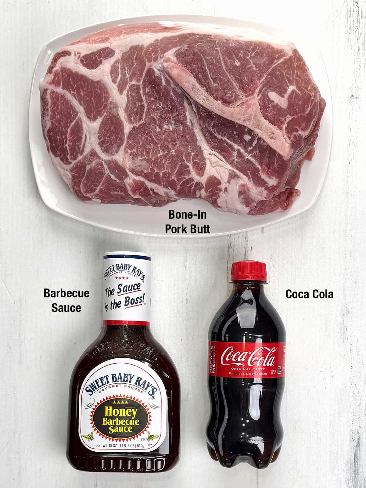 Ingredients for Easy 3-Ingredient Coca Cola Slow-Cooker Pulled Pork
