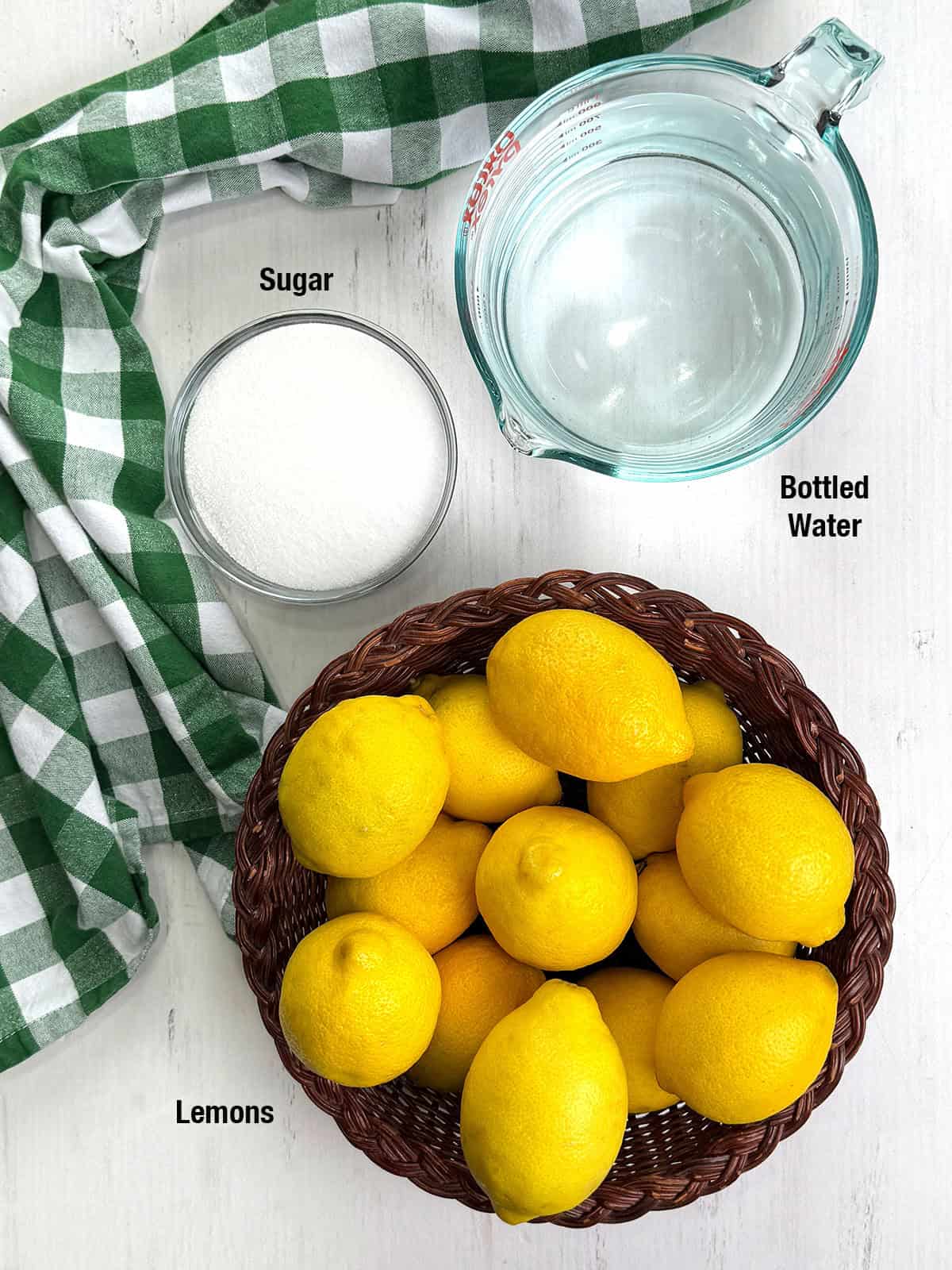 Ingredients for Easy Classic Homemade Lemonade
